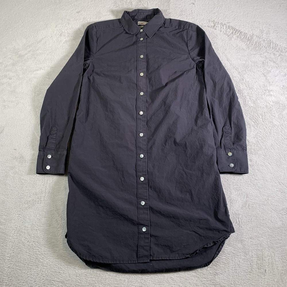 Faherty Dress Shirt Womens XS XSmall Seasons Organic Cotton Shirt Washed Gray